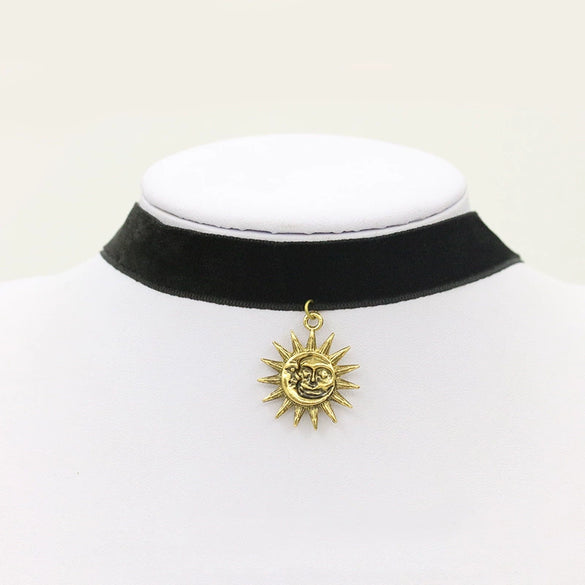 Wholesale Flannel Alloy Jewelry Women Gothic Loli Choker With Animal Zodiac And Flower Geometric Patterns