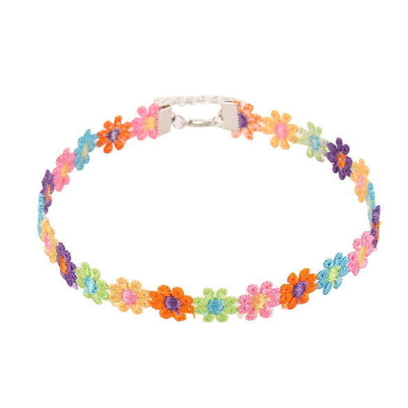 Wholesale Flannel Alloy Jewelry Women Gothic Loli Choker With Animal Zodiac And Flower Geometric Patterns