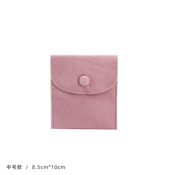 Wholesale Flannel And Velvet Jewelry Storage Bags With Anti Oxidation Buttons And Silk Screen Printing