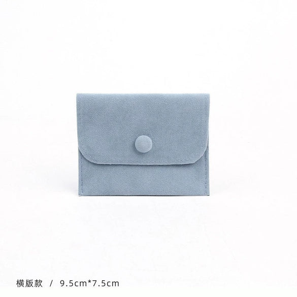 Wholesale Flannel And Velvet Jewelry Storage Bags With Anti Oxidation Buttons And Silk Screen Printing