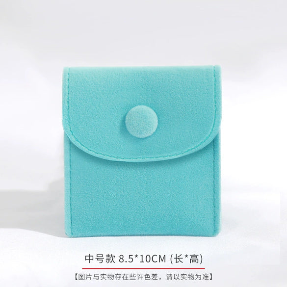Wholesale Flannel And Velvet Jewelry Storage Bags With Anti Oxidation Buttons And Silk Screen Printing