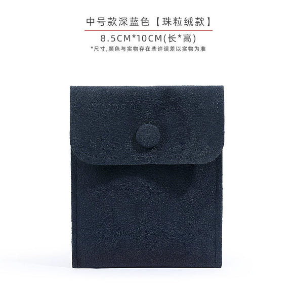 Wholesale Flannel And Velvet Jewelry Storage Bags With Anti Oxidation Buttons And Silk Screen Printing