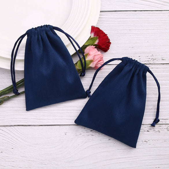 Wholesale Flannel Drawstring Jewelry Bunt Bag For Storage