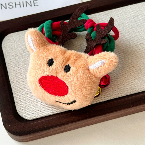 Wholesale Flannel Handmade Christmas Hair Loop Headwear For Women With Elk And Cartoon Elements