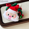 Wholesale Flannel Handmade Christmas Hair Loop Headwear For Women With Elk And Cartoon Elements