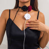 Wholesale Flannel Handmade Flower Choker And Necklace For Women