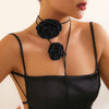 Wholesale Flannel Handmade Flower Choker And Necklace For Women