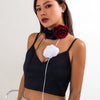 Wholesale Flannel Handmade Flower Choker And Necklace For Women