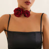 Wholesale Flannel Handmade Flower Choker And Necklace For Women