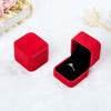 Wholesale Flannel Jewelry Box Ring Box Badge Box Highgrade Flocking Solid Color