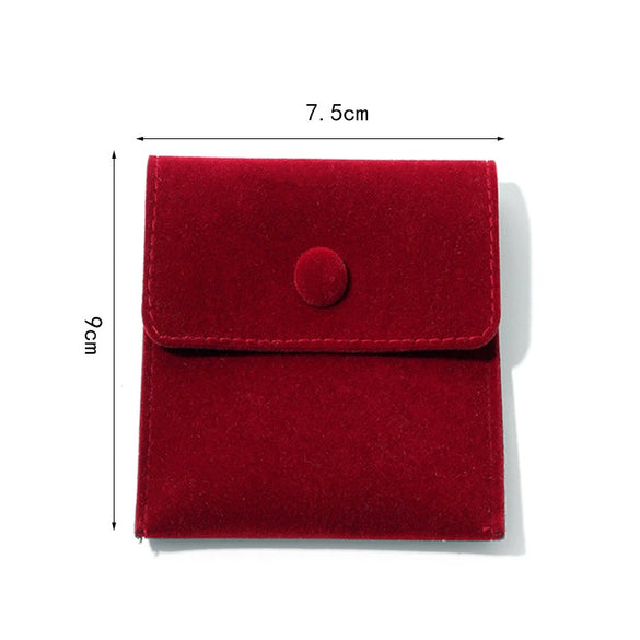Wholesale Flannel Jewelry Storage Bag With Snap For Rings Necklaces And Earrings