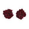 Wholesale Flocked Flower Earrings For Women Electroplated Simple Style