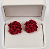 Wholesale Flocked Flower Earrings For Women Electroplated Simple Style
