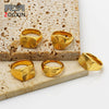 Wholesale Floral Heartshaped Square Geometric Stainless Steel Electroplated Ring For Women And Unisex In Niche And Minimalist Style
