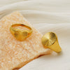 Wholesale Floral Heartshaped Square Geometric Stainless Steel Electroplated Ring For Women And Unisex In Niche And Minimalist Style