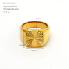 Wholesale Floral Heartshaped Square Geometric Stainless Steel Electroplated Ring For Women And Unisex In Niche And Minimalist Style