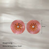 Wholesale Floral Stainless Steel Goldplated Earrings For Women