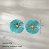 Wholesale Floral Stainless Steel Goldplated Earrings For Women
