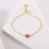Wholesale Flower Bracelet Copper Drawstring Adjustable Hand Jewelry For Women Geometric Style