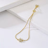 Wholesale Flower Bracelet Copper Drawstring Adjustable Hand Jewelry For Women Geometric Style