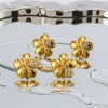 Wholesale Flower Earrings Stainless Steel Five Petal Flower Design Electroplated For Women