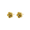 Wholesale Flower Earrings Stainless Steel 18K Golden Retro Electroplated For Women