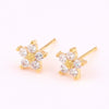 Wholesale Flower Gold Plated Electroplated Women's Earrings