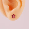 Wholesale Flower Gold Plated Electroplated Women's Earrings