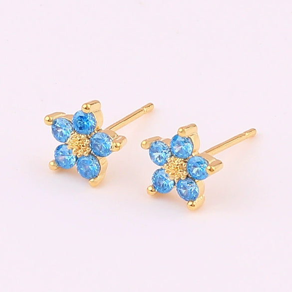 Wholesale Flower Gold Plated Electroplated Women's Earrings