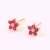 Wholesale Flower Gold Plated Electroplated Women's Earrings