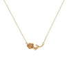 Wholesale Flower Pendant Necklace Copper Gold Plated Decorative Three Dimensional Leaves Design