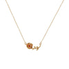 Wholesale Flower Pendant Necklace Copper Gold Plated Decorative Three Dimensional Leaves Design