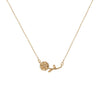 Wholesale Flower Pendant Necklace Copper Gold Plated Decorative Three Dimensional Leaves Design