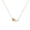 Wholesale Flower Pendant Necklace Copper Gold Plated Decorative Three Dimensional Leaves Design