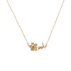 Wholesale Flower Pendant Necklace Copper Gold Plated Decorative Three Dimensional Leaves Design