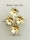 Wholesale Flower Ring Stainless Steel Goldplated Plant Flowers Style