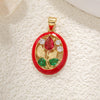 Wholesale Flower Style Copper Electroplated Gold Necklace Pendant
