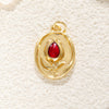 Wholesale Flower Style Copper Electroplated Gold Necklace Pendant