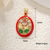 Wholesale Flower Style Copper Electroplated Gold Necklace Pendant