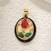 Wholesale Flower Style Copper Electroplated Gold Necklace Pendant