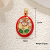 Wholesale Flower Style Copper Electroplated Gold Necklace Pendant