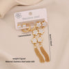 Wholesale Flower Tassel Earrings With Water Droplets And Moon Design Stainless Steel Electroplated For Women