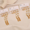 Wholesale Flower Tassel Earrings With Water Droplets And Moon Design Stainless Steel Electroplated For Women