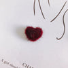 Wholesale Fluffy Flannel Peach Heart Diy Hair Clip Accessories Material In Candy Color With Environmental Protection Treatment