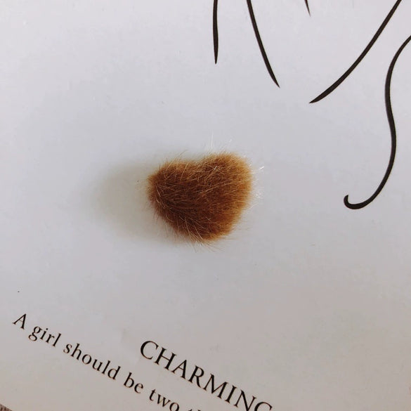 Wholesale Fluffy Flannel Peach Heart Diy Hair Clip Accessories Material In Candy Color With Environmental Protection Treatment