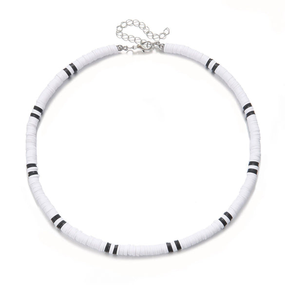 Wholesale Flying Disc Bead Clavicle Chain Necklace Coconut Shell Imitation Pearl African Pine Alloy Geometric Handmade Unisex