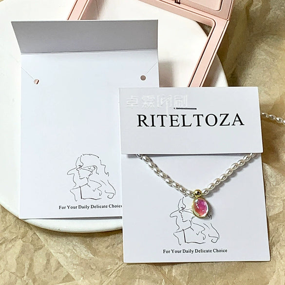 Wholesale Folded Jewelry Cardboard Hair Accessories Packaging For Ins Girl With Card Cultural And Creative Intestine Ring Back Card Made Of Paper And Cardboard