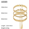 Wholesale Foot Chain Copper Geometric Style Real Gold Plated For Women