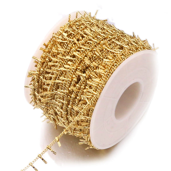 Wholesale Foot Chain Stainless Steel Bead Chain Electroplated Jewelry Chain Accessories
