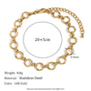 Wholesale Foot Chain Stainless Steel 14K Gold Plated Geometric Style Cross Buckle For Women